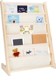 Springos Regał na książki dla dzieci, 80 cm organizer 5 półek, drewniany UNIWERSALNY