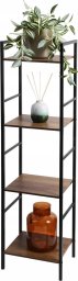 Home Styling Collection Metalowy regał do salonu z 4 półkami z MDF, 29,5 x 23,5 x 106,5 cm