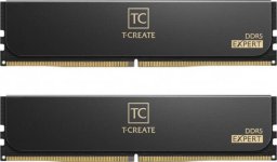 Pamięć TeamGroup Team Group DDR5 - 32GB - 6400 - CL - 32 (2x 16 GB) dual kit, RAM (Kolor: CZARNY, CTCED532G6400HC32ADC01, T-CREATE EXPERT)
