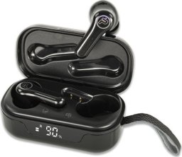 Słuchawki Platinium Bezprzewodowe słuchawki douszne powerbank etui Air Bass Pro 18 czarne