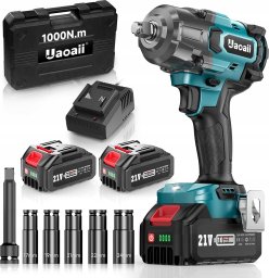 Klucz udarowy Black&Decker Akumulatorowy klucz udarowy Uaoaii 1/2"1000 Nm 4000mAh wiertarka 2400 obr/m