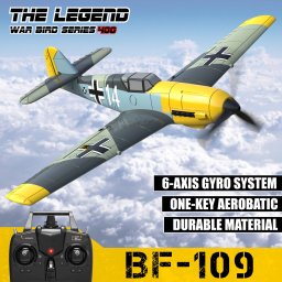 Samolot zdalnie sterowany VolantexRC Volantex RC BF-109 z systemem stabilizacji Xpilot One Key Aerobatic Idealny dla początkujących 761-11 RTF