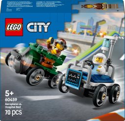 LEGO City Zestaw wyścigówek: samolot kontra łóżko szpitalne (60459)