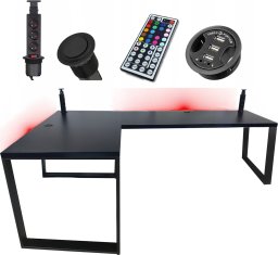 Biurko Daming BIURKO GAMINGOWE NARONE LOFTOWE 240X160 STABILNE GNIAZDO PRODUCENT
