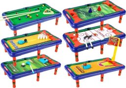 LeanToys Stół do Gry Piłkarzyki 6 w 1 Bilard Hokej Soccer LEAN Toys