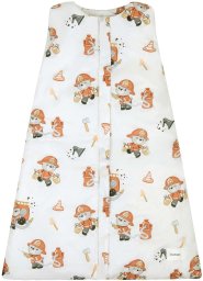 Piapimo PIAPIMO-ŚPIWOREK BAWEŁNIANY Z NOGAWKAMI   2,5 TOG 0-6M STRAŻAK MIŚ