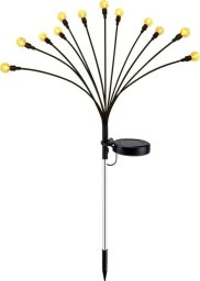 Saska Garden LAMPA SOLARNA TAŃCZĄCE NA WIETRZE KULECZKI BIAŁE 12 LED 72CM CIEPŁY BIAŁY