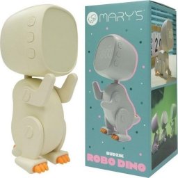Plexido Budzik robo dino biały