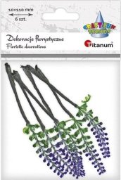 Dymo Kwiaty wrzosu fioletowo-zielone 10x110mm 6szt