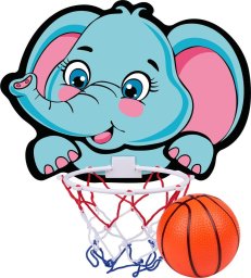 Eddy Toys TABLICA DO KOSZYKÓWKI 40x30CM Z PIŁKĄ ELEPHANT