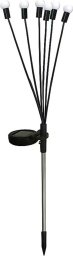 Saska Garden LAMPA SOLARNA TAŃCZĄCE NA WIETRZE KULECZKI BIAŁE 6 LED 72CM ZIMNY BIAŁY