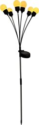 Saska Garden LAMPA SOLARNA TAŃCZĄCE NA WIETRZE KULECZKI BIAŁE 6 LED 75CM XXL