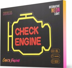 Dekoracja świąteczna ATL Neon PLEXI LED CHECK ENGINE yellow red NNE21 Neolia