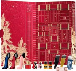 SET CAROLINA HERRERA Advent Calendar Fabulous Kiss The Lipstick Sheer 171 Rosy Date 1g + 410 Alegria 1g + Good Girl Blush EDP spray 7ml + Very Good Girl EDP spray 7ml + 212 Heroses EDT 7ml + 212 VIP Rose EDP 5ml + True Oud EDP spray 5ml + Stallion Leather