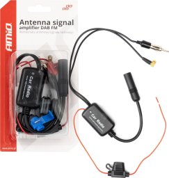 Wzmacniacz samochodowy AMiO Wzmacniacz antenowy sygnału radiowego 12v dab fm amio-04134