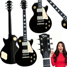 V-TONE VLP1 BK gitara elektryczna 4/4 Les Paul 39" HH czarna cutaway klucz imbusowy