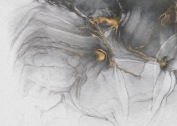KOMAR PHOTOMURAL ON NON-WOVEN INK GOLD FLOW