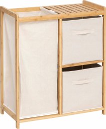 5five Regał bambusowy z koszem na pranie TIDY BOX i pojemnikami, 66 x 33,3 x 78,5 cm
