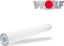 Krzys-Pol Przewód powietrzno-spalinowy DN80/125 długość 1000mm biały
