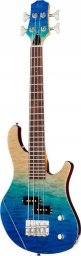 FLIGHT Flight Mini Bass Gitara Elektryczna Minibas Solid Body Transparent Blue