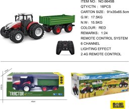 Teama Traktor Czerwony R/C Z Zieloną Naczepą