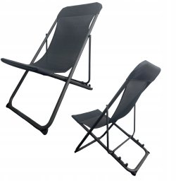Genway PLATINET CAMPING SUNBED 52X77X90 cm BLACK 46138