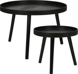 Home Styling Collection Zestaw stolików kawowych w dwóch rozmiarach, Ø 60 cm, Ø 38 cm