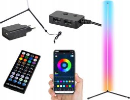 Lampa podłogowa TECKIN Lampa LED stojąca narożna 3D nowoczesne oświetlenie do sypialni i salonu