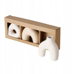 Boltze Zestaw ozdobnych wazoników METTY, 3 szt., wys. 10 cm