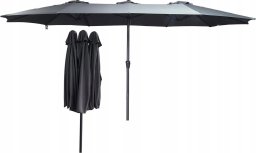 Saska Garden PARASOL OGRODOWY XXXL 2.7x4.6M SZARY SASKA GARDEN