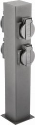 GTV Słupek Ogrodowy Słupek Grafit Largo-P 36Cm Ip54 240V 4Xgniazdo Schuko 3500W Os-Largp36G-30 Gtv