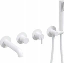 Bateria wannowa Dante 28.14.12.0 BAT. SILIA BIANCO WANNOWA 4-OTWOROWA PODTYNKOWA