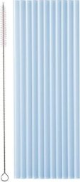 Party Deco Słomki plastikowe błękitne 23cm 12szt