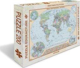Artglob Puzzle 200 - Świat polityczny dla dzieci mapa