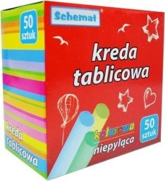 SCHEMAT Kreda tablicowa 50szt kolor