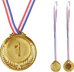 LeanToys Złoty Medal Pierwsze Miejsce Nagroda Trofeum Cynkowy 6,5cm LEAN Toys