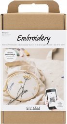 Voyageur Press DIY Kit creativ company Starter Craft Set Embroidery Flower - perfect complete set for beginners to