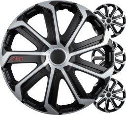 Kołpak Versaco Kołpaki samochodowe 4szt. komplet evo czarno srebrne 15" cali color box