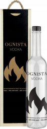 Bimberek Skrzynka drewniana OGNISTA + BUTELKA na wino wódkę