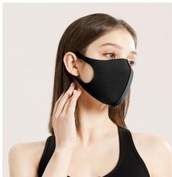Maska antysmogowa Mocco Textile two-layer reusable masks M size Black