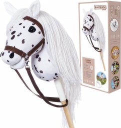 Tootiny Koń na kiju Hobby Horse HOPPIHORSE A3 Leopard - biały, maść tarantowata