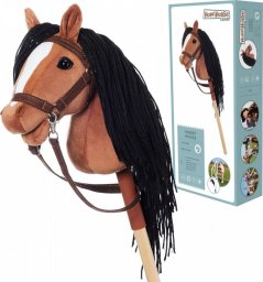 Tootiny Koń na kiju Hobby Horse HOPPIHORSE A4 Bay - ciemny brąz, maść gniada