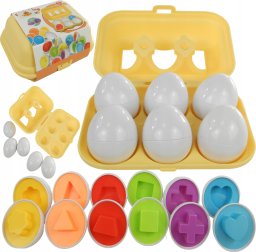 LUXMA Układanka sorter jajka Montessori kolory DF24A