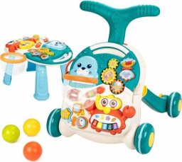 LeanToys Chodzik, Pchacz, Stolik Edukacyjny 2w1 Koszykówka Niebieski