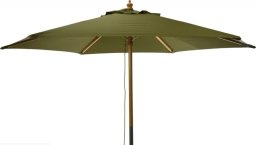 ProGarden PARASOL OGRODOWY DREWNIANY 250CM SKŁADANY ZIELONY