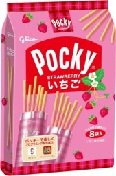 Glico Paluszki Pocky Strawberry Share Pack o smaku truskawkowym 93,6g -