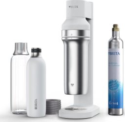 Saturator Brita sodaTRIO Biały + Szklana butelka sodaTRIO 2-pak