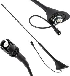 CB Antena AMiO Antena samochodowa uniwersalna bat maszt z wzmacniaczem raku-2 ant11 amio-04155