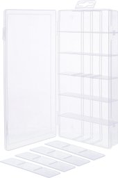 Static Control InLine® Pojemnik na drobiazgi, 18 przegrody, Abmessungen: 207x110x27mm, przezroczysty
