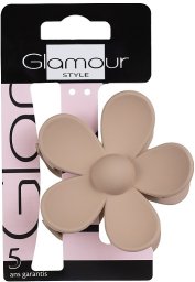 Glamour KILLYS_Glamour beżowa klamra do włosów w kształcie kwiatka Duża